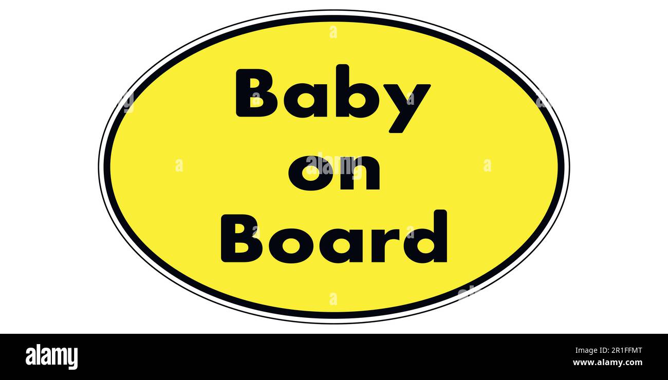 Adesivo baby on board Illustrazione Vettoriale