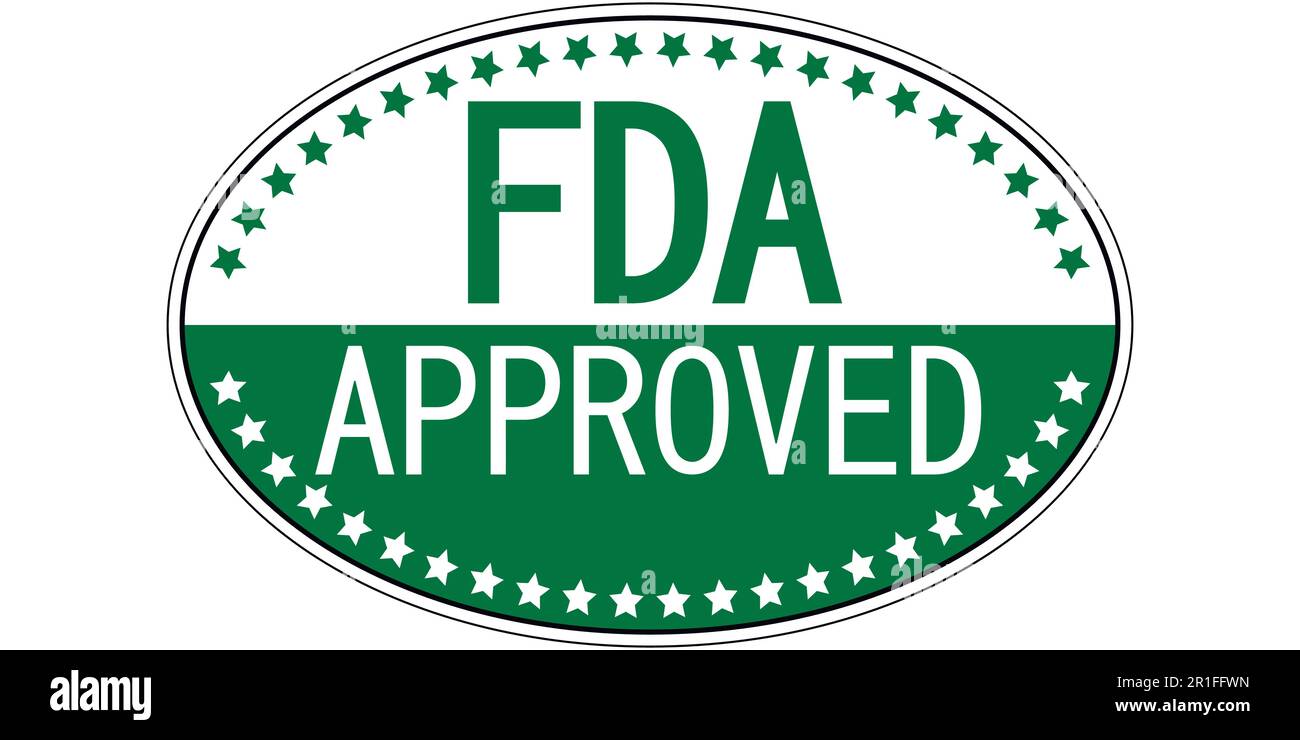 Adesivo ovale approvato dalla FDA Illustrazione Vettoriale