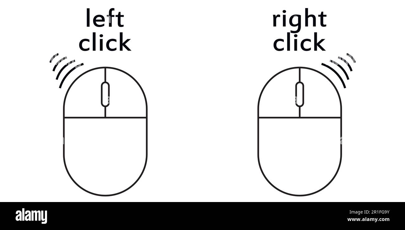 Icona dei pulsanti del mouse del computer Illustrazione Vettoriale