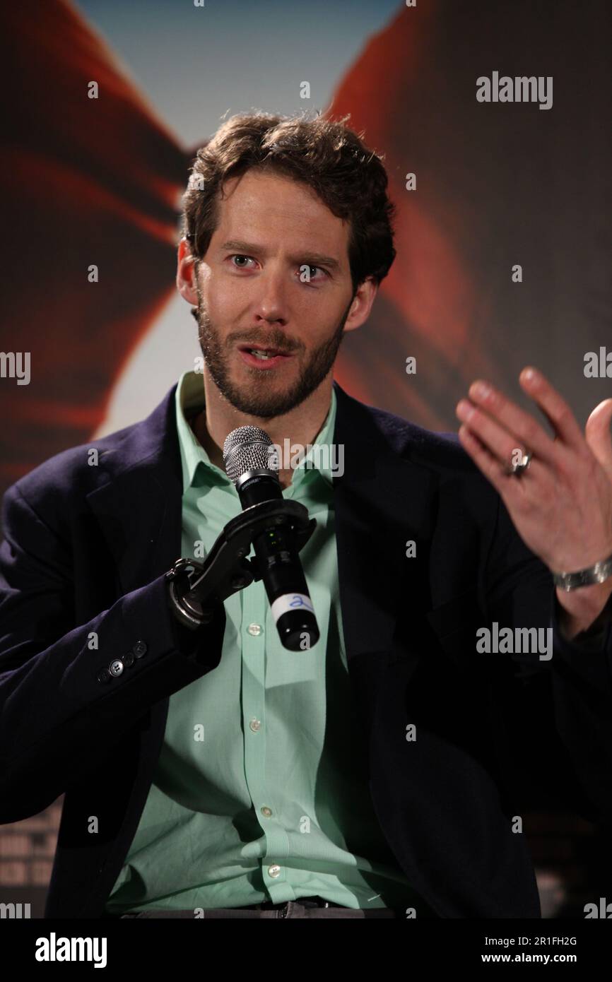 Aron Ralston conduce una sessione di domande e Risposte con Richard Glover in occasione della prima "127 ore" australiana che si tiene all'Event Cinemas Sydney, Australia - 07.02.11 Foto Stock