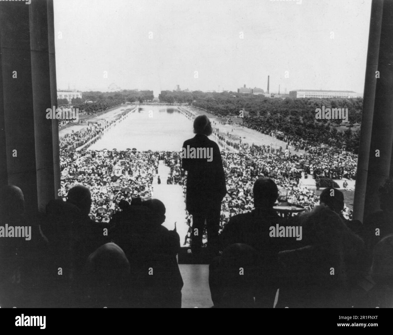 Foto di archivio: Edwin Markham, poeta, che ha dedicato una poesia al Lincoln Memorial ca. 1922 Foto Stock