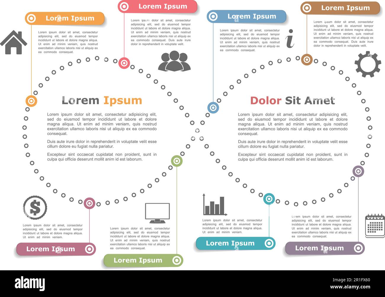 Modello di disegno con forma infinita, illustrazione vettoriale eps10 Illustrazione Vettoriale