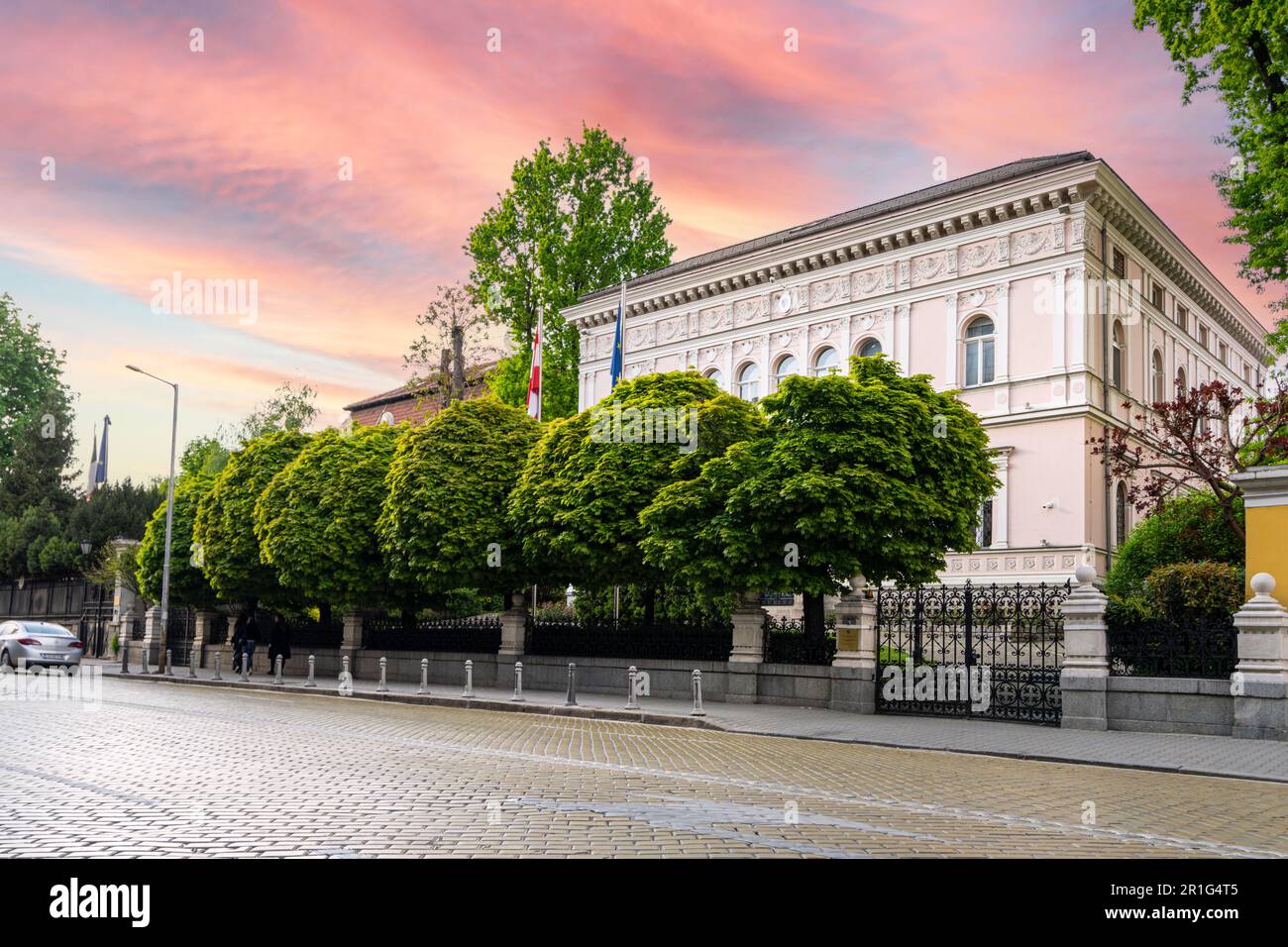 Sofia, Bulgaria. Maggio 2023. Vista esterna dell'ambasciata austriaca nel centro della città Foto Stock