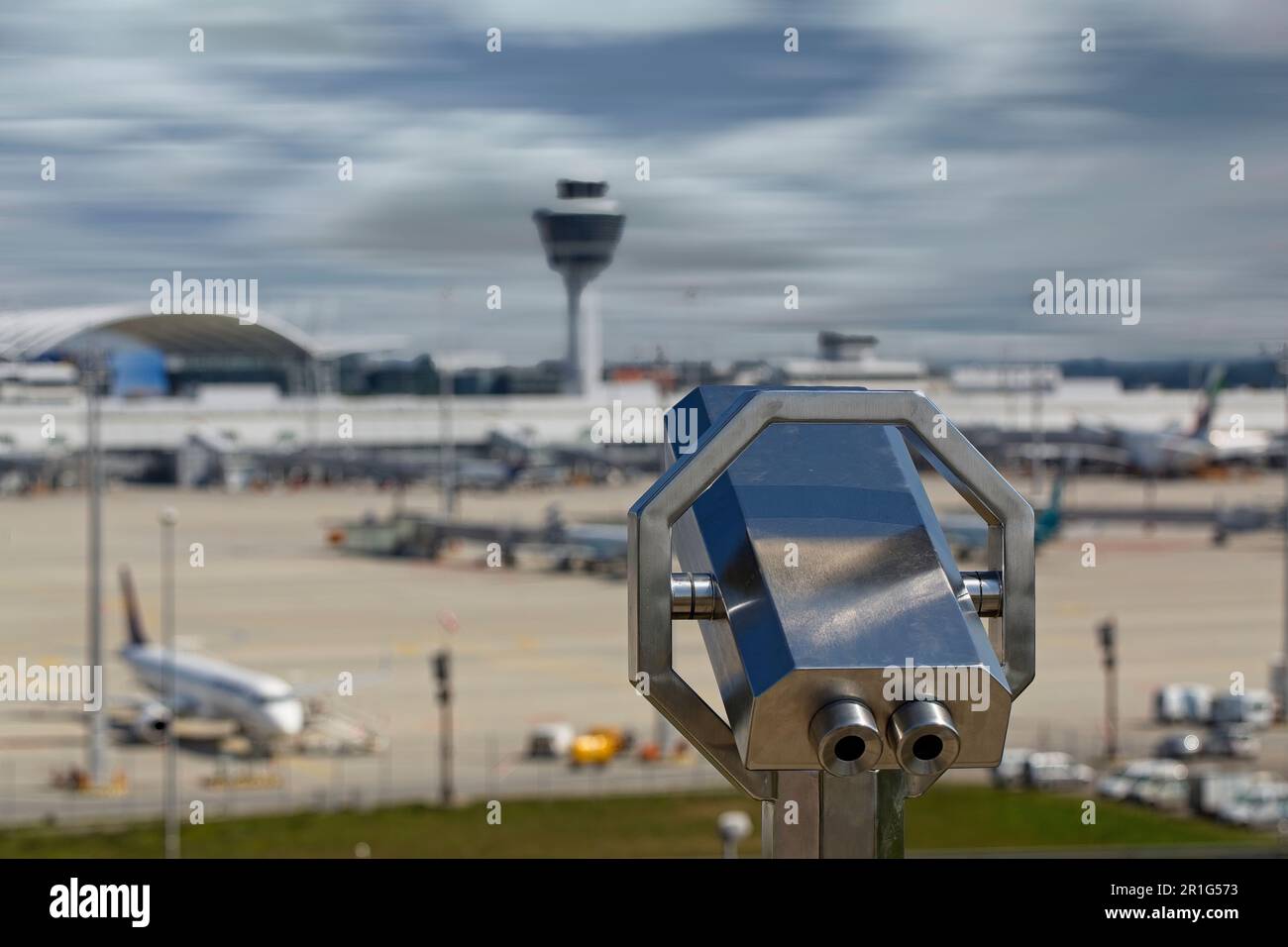Aeroporto di Monaco - Flughafen München Aussicht Foto Stock
