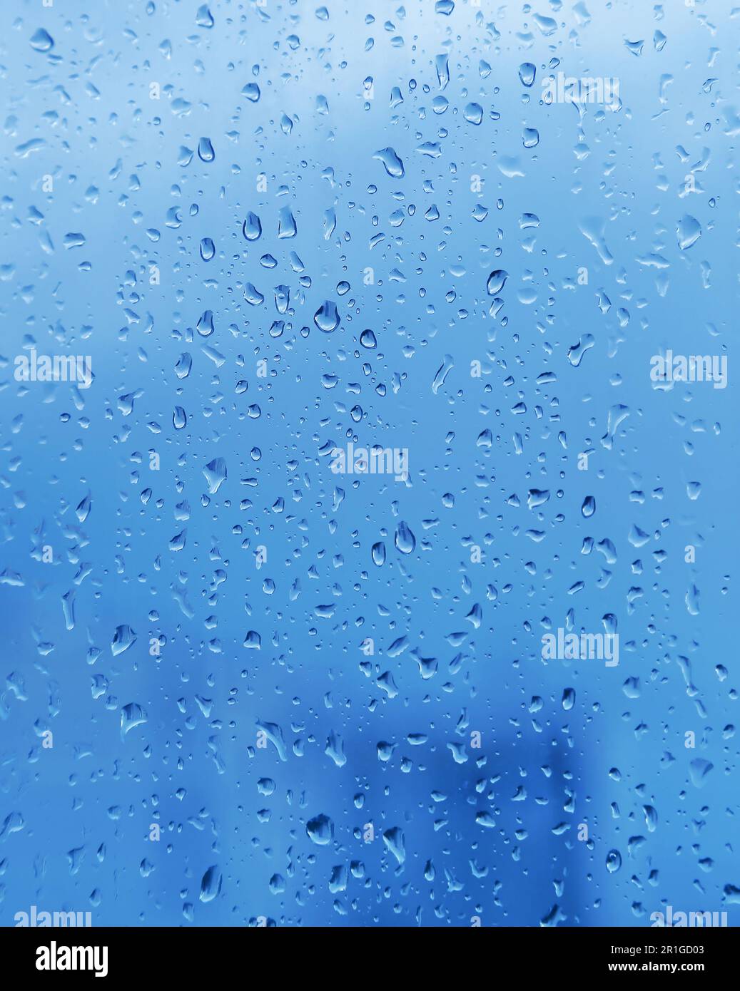 Gocce di acqua sul vetro, natura backgraund Foto Stock