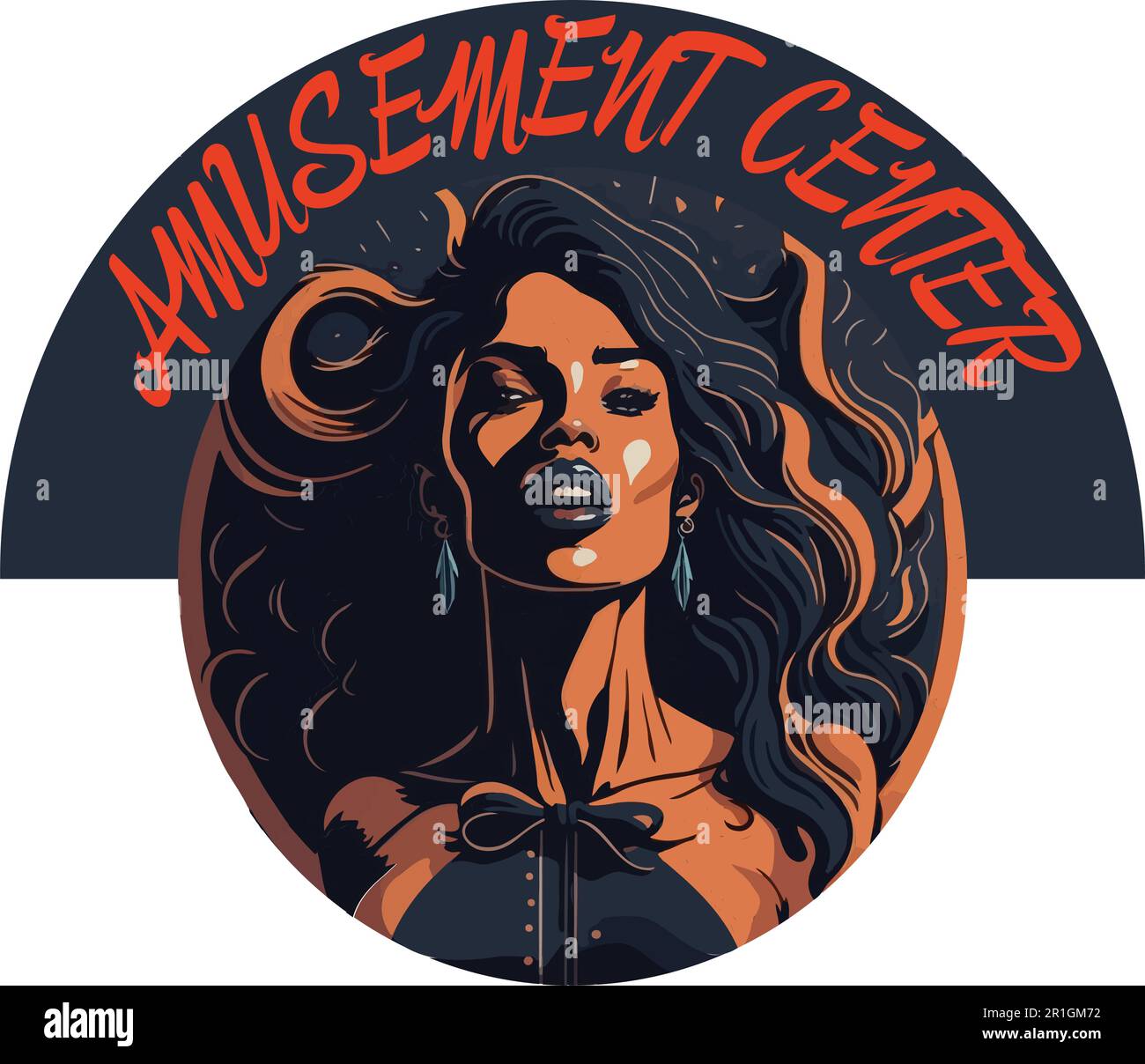 Il modello con il logo del centro divertimenti è perfetto per le aziende che offrono attività divertenti ed emozionanti per bambini e adulti. Il modello presenta un g Illustrazione Vettoriale