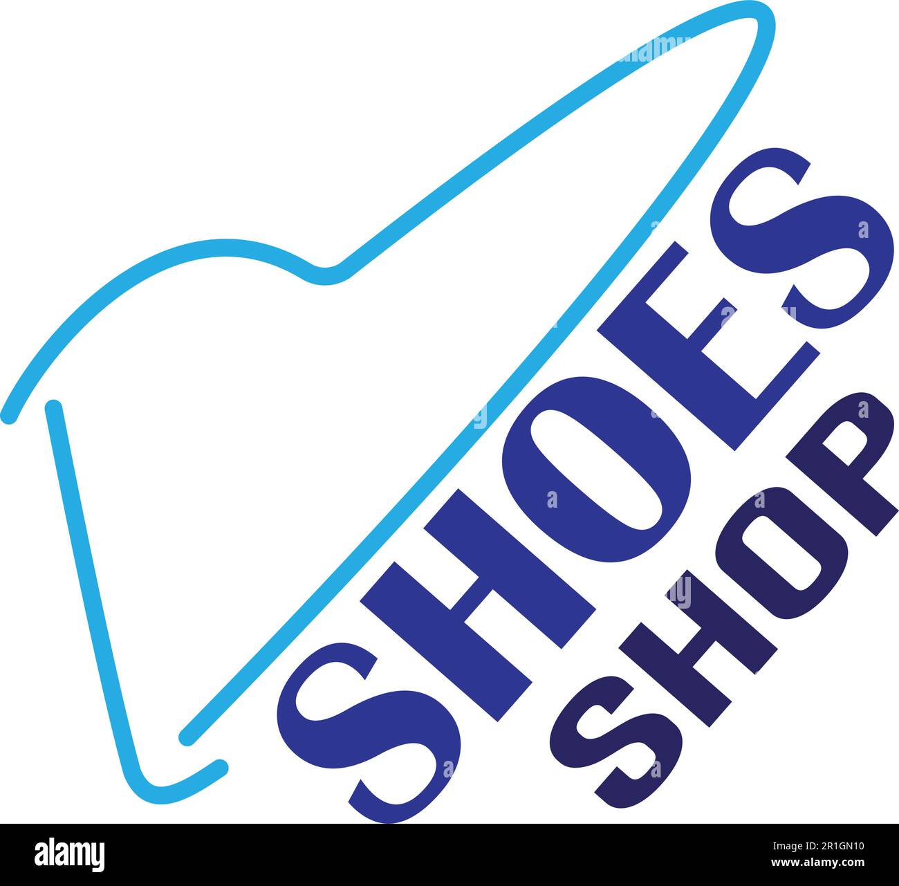 Cerchi un logo elegante e professionale per il tuo negozio di scarpe Questo modello con logo Shoes Shop e perfetto per te Dispone di una struttura semplice ma elegante Immagine e Vettoriale