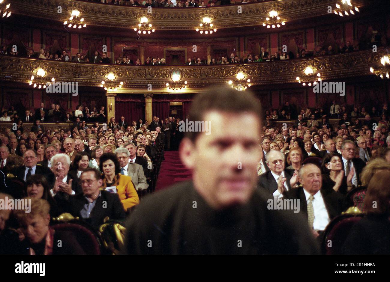 Teatro Colón durante un recital di pianoforte di Daniel Barenboim, Buenos Aires, Argentina, 2000 Foto Stock