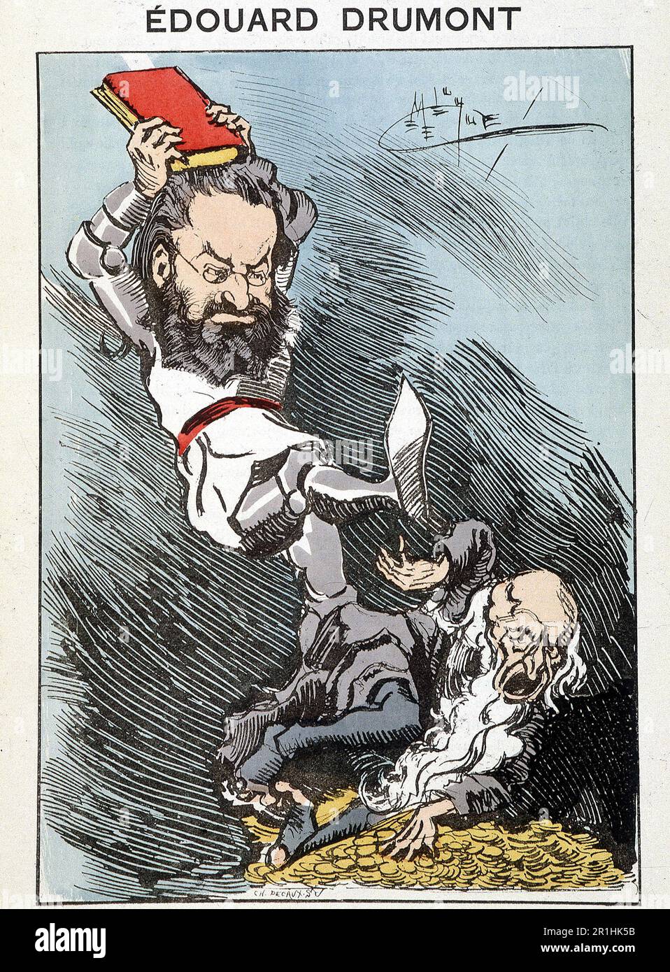 Edouard Daumont - caricature de Manuel Luque in 'Les Hommes D'Aujourd'hui' Foto Stock