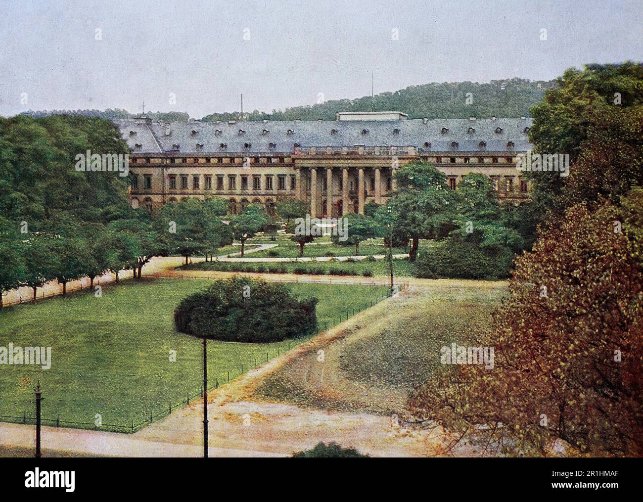 Das Schloß in Koblenz im Jahre 1910, Rheinland-Pfalz, Fotografie, ristorante digitale Reproduktion einer Originalvorlage aus dem frühen 20. Jahrhundert, genaues Originalatum nicht bekannt Foto Stock