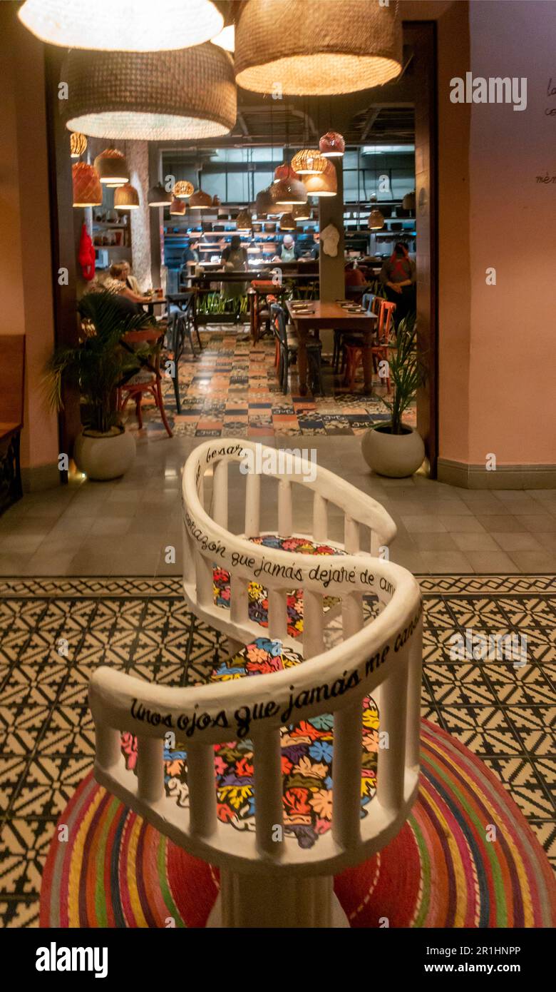 Ristorante Micaela Mar Y Lena nel quartiere Centro di Merida Yucatan Messico Foto Stock