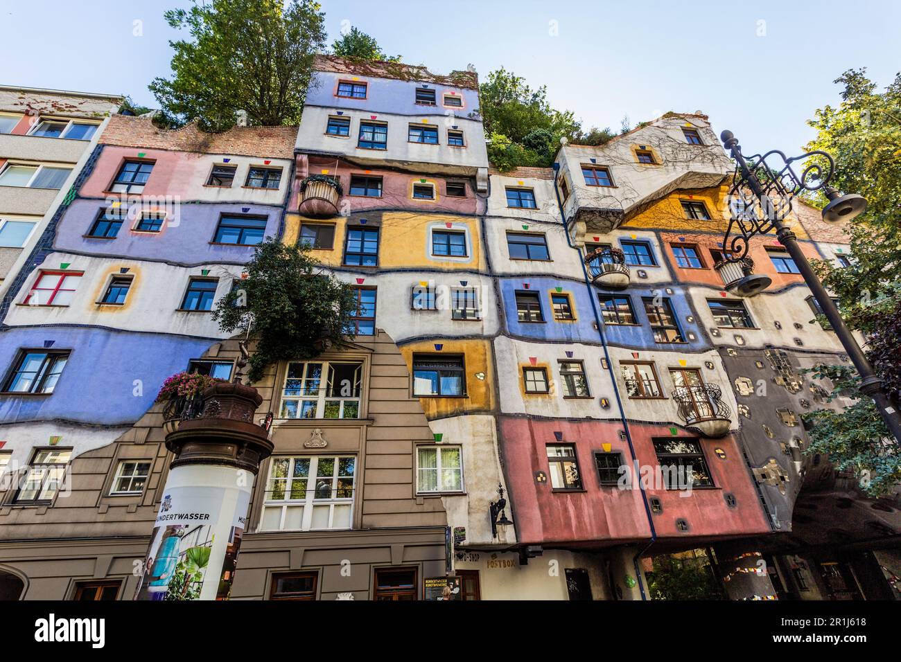 VIENNA, AUSTRIA - 9 SETTEMBRE 2021: Casa Hundertwasser a Vienna, Austria Foto Stock