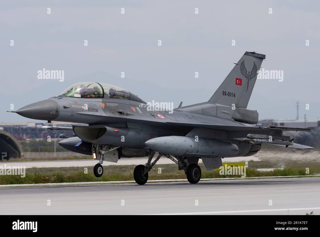 F-16D Fighting Falcon Take Off Konya Anatolian Esercizi aquila (88-0014) di 191 Filo ballerino 'agger' basato a Konya 3. Getto principale 132. squadrone Foto Stock