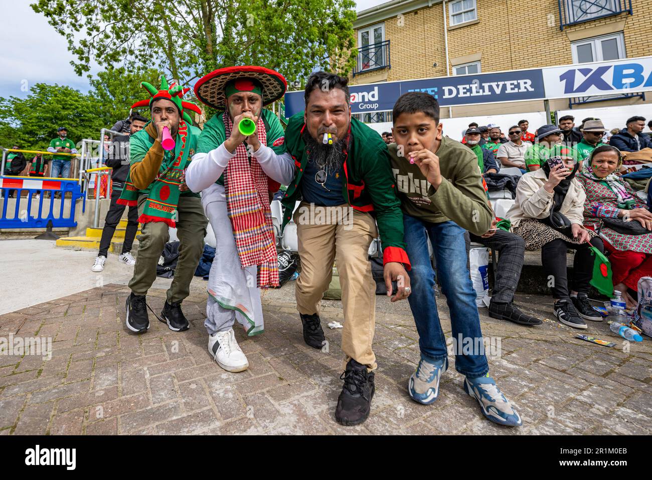 CHELMSFORD, REGNO UNITO. 14 maggio, 2023. I fan durante la ICC Men's Cricket World Cup Super League - 3rd ODI Irlanda vs Bangladesh al campo da cricket della Cloud County domenica 14 maggio 2023 a CHELMSFORD INGHILTERRA. Credit: Taka Wu/Alamy Live News Foto Stock