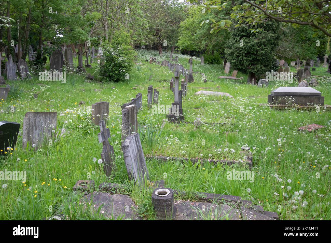 West Norwood Cemetery, uno dei "magnifici sette" cimiteri di Londra, Londra, Inghilterra, Regno Unito Foto Stock