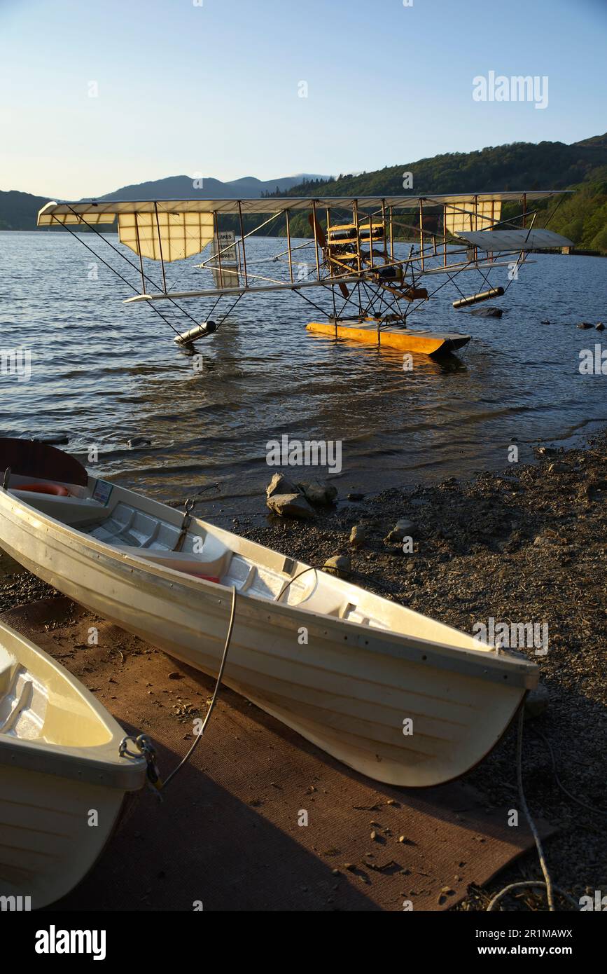 Lakes Flying Company Limited Waterbird Replica, Windermere, Cumbria, Inghilterra, Foto Stock