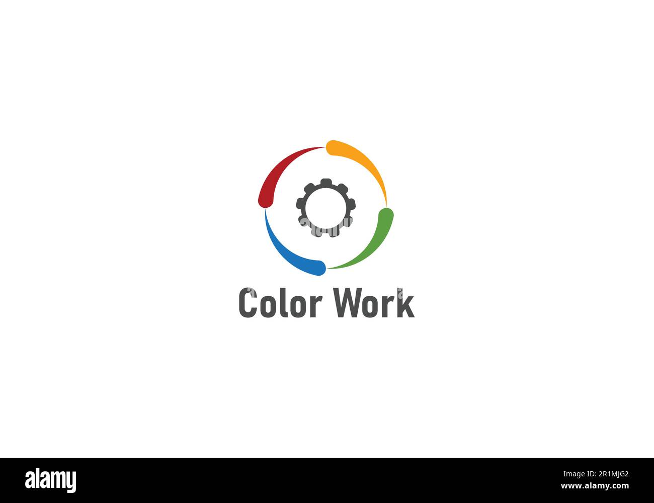 modello di disegno del logo del vettore di lavoro di colore astratto Illustrazione Vettoriale