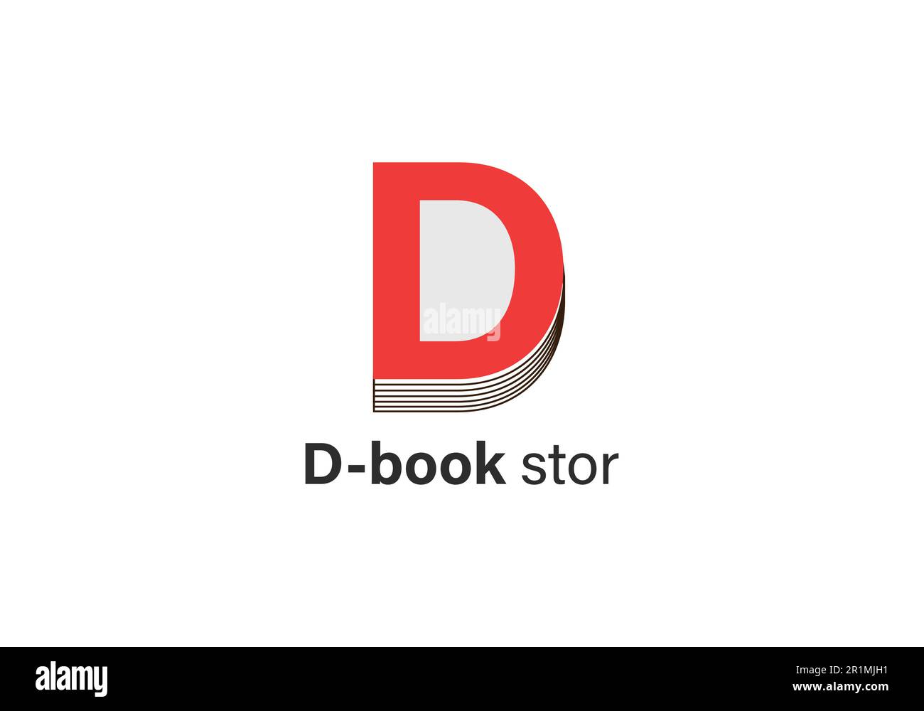modello di logo vettoriale del libro d letter. Questo design utilizza il simbolo del carattere adatto per l'istruzione Illustrazione Vettoriale