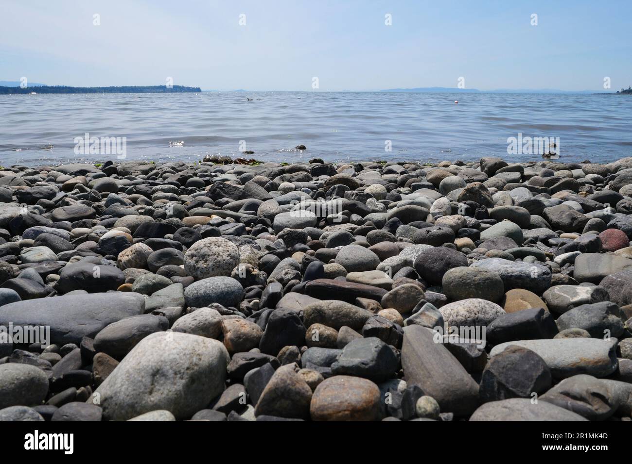 Vista dell'Oceano Pacifico vista da Birch Bay nello Stato di Washington, Stati Uniti Foto Stock