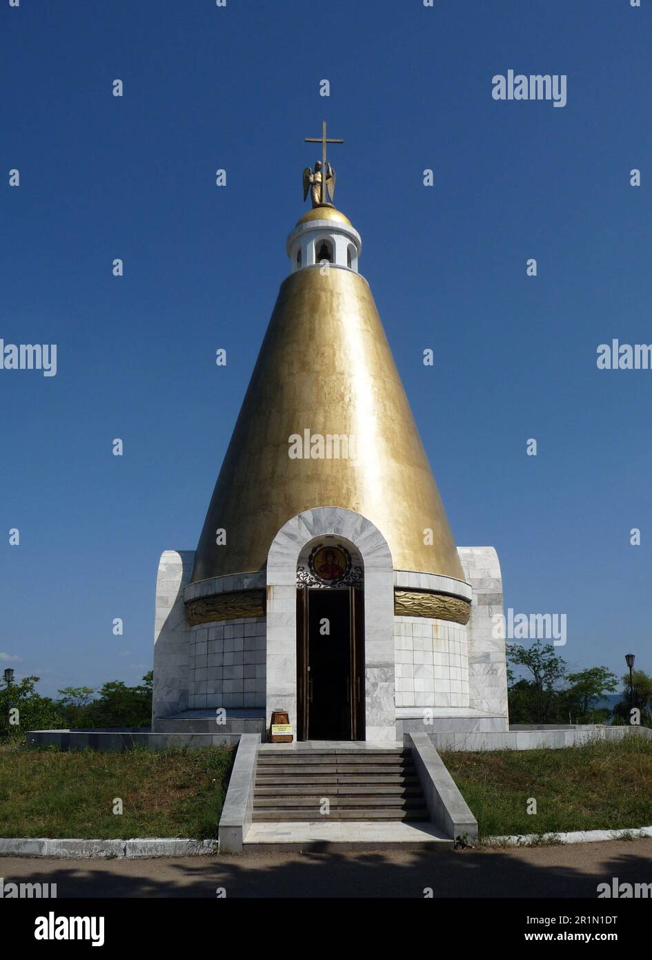 St La Chiesa ortodossa di Giorgio. Questa chiesa costruita in memoria dei soldati caduti. Sapun Mountain Memorial Complex vicino a Sevastopol - George Chernilevsky Foto Stock