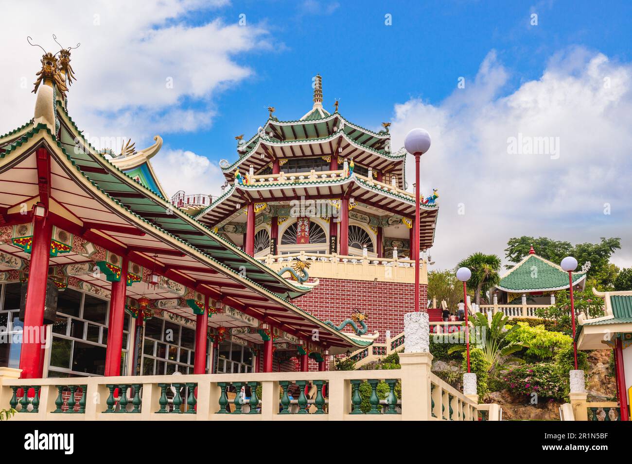 Tempio taoista di Cebu nella suddivisione di Beverly Hills di Cebu, Filippine. Traduzione: Gods Jade Palazzo dell'Imperatore Foto Stock