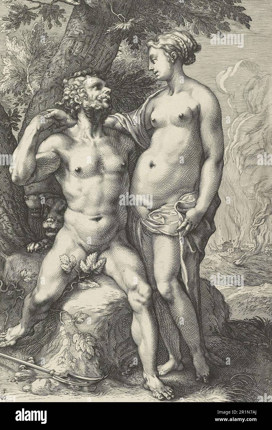 Plutone e Proserpina, una divinità romana. È la figlia di Giove e Cerere e moglie di Plutone, riproduzione storica, restaurata digitalmente da un modello dei tempi antichi / Plutone e Proserpina, eine Römische Gottheit. Die Tochter des Jupiter und der Ceres und Gattin des Plutone, Historisch, Digital restaurierte Reproduktion von einer Vorlage aus der Vorzeit Foto Stock