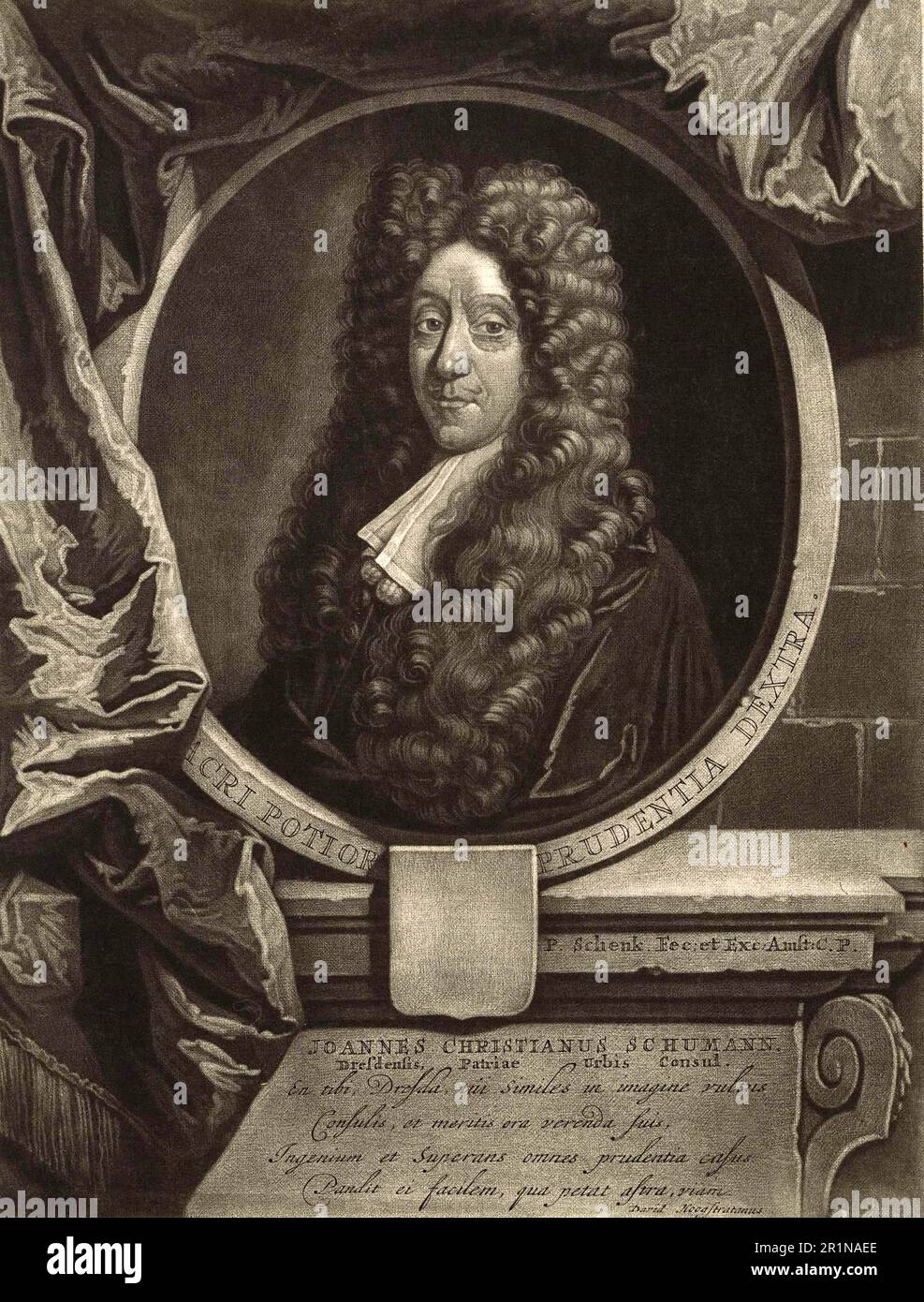 Christian Schumann (Dresda, 18 gennaio 1604 18th 1604 – Dresda, 17 19th 17 luglio 1661 18) è stato un . Juli 1661) war ein deutscher Politiker, Dresdner Ratsherr und Bürgermeister von Dresden, Historisch, digital restaurierte Reproduktion von einer Vorlage aus dem 18. oder 19. Jahrhundert Foto Stock