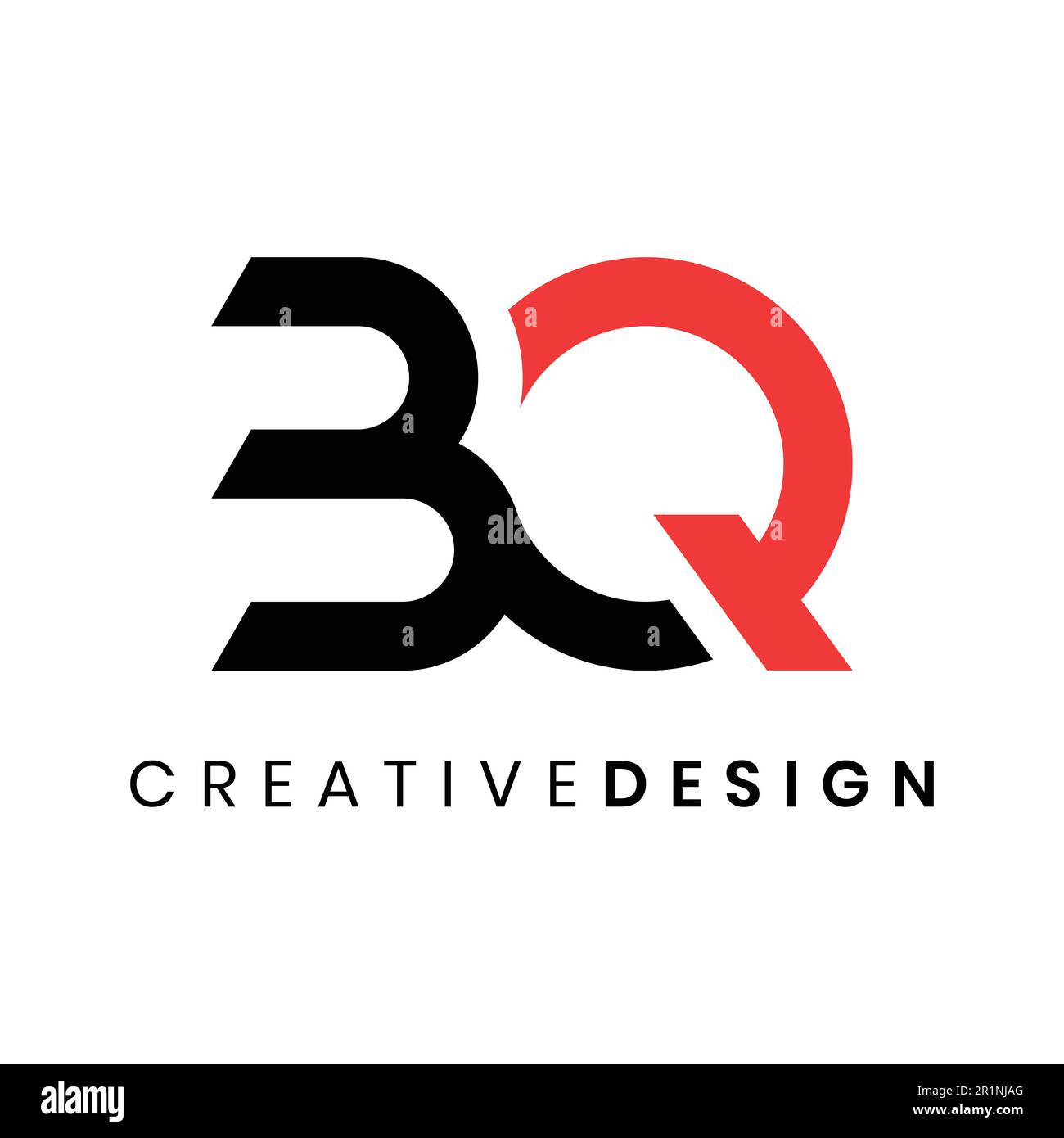 Esclusivo vettore di design con logo BQ in lettere moderne Illustrazione Vettoriale