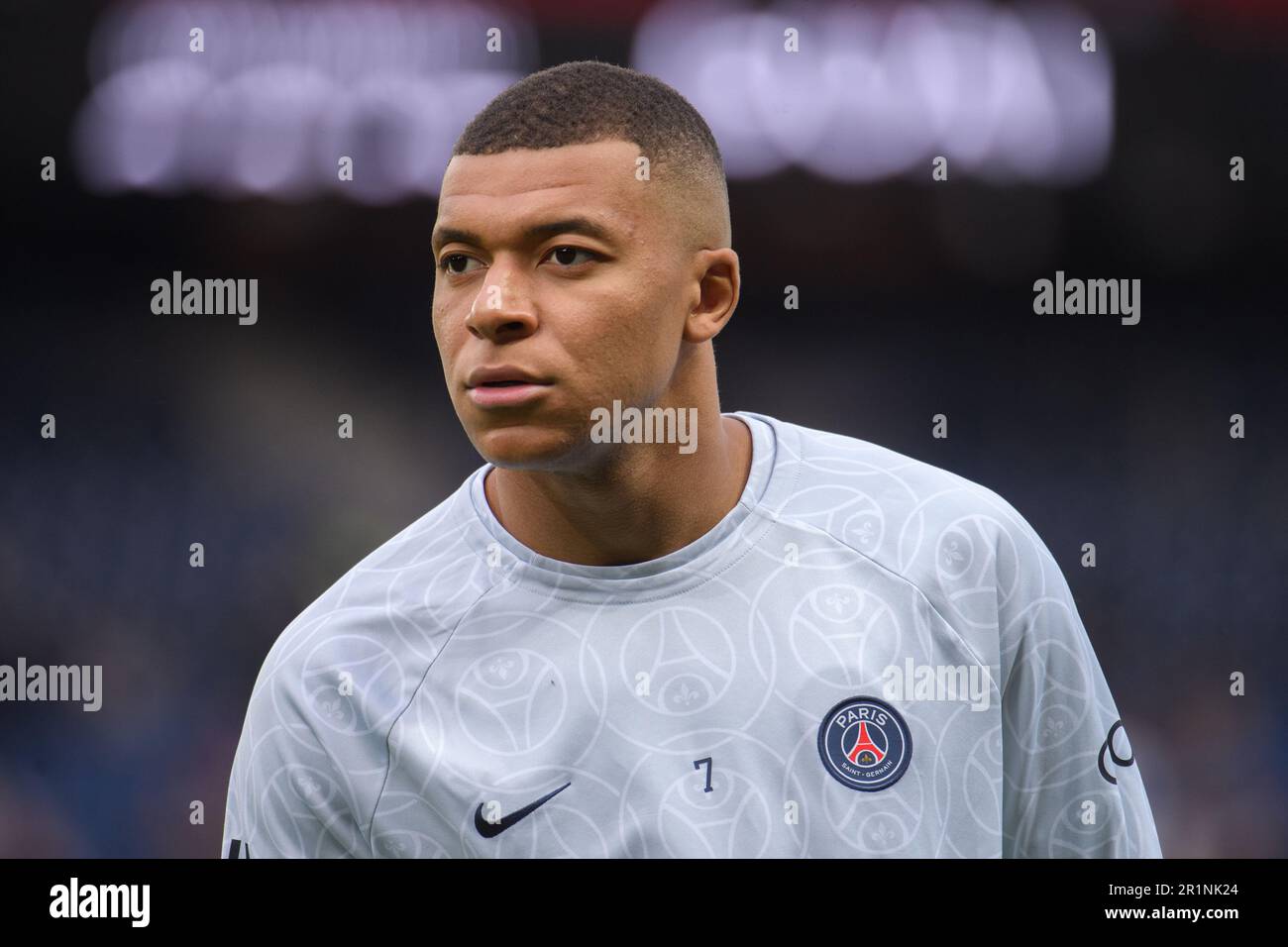 Julien Mattia / le Pictorium - Parigi Saint Germain ospiterà AC Ajaccio al Parc des Princes, 13 maggio 2023 - 13/05/2023 - Francia / Ile-de-France (regione) / Parigi - Kylian Mbappe durante la partita tra Parigi Saint Germain e AC Ajaccio al Parc des Princes, 13 maggio 2023. Foto Stock