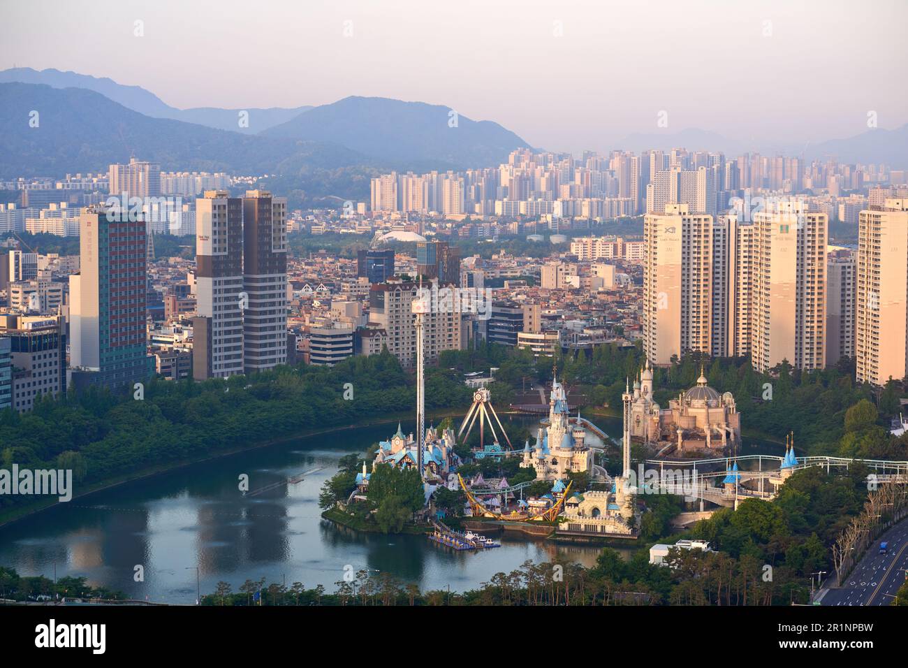 Isola magica del mondo di lotte a Seoul, Repubblica di Corea Foto Stock