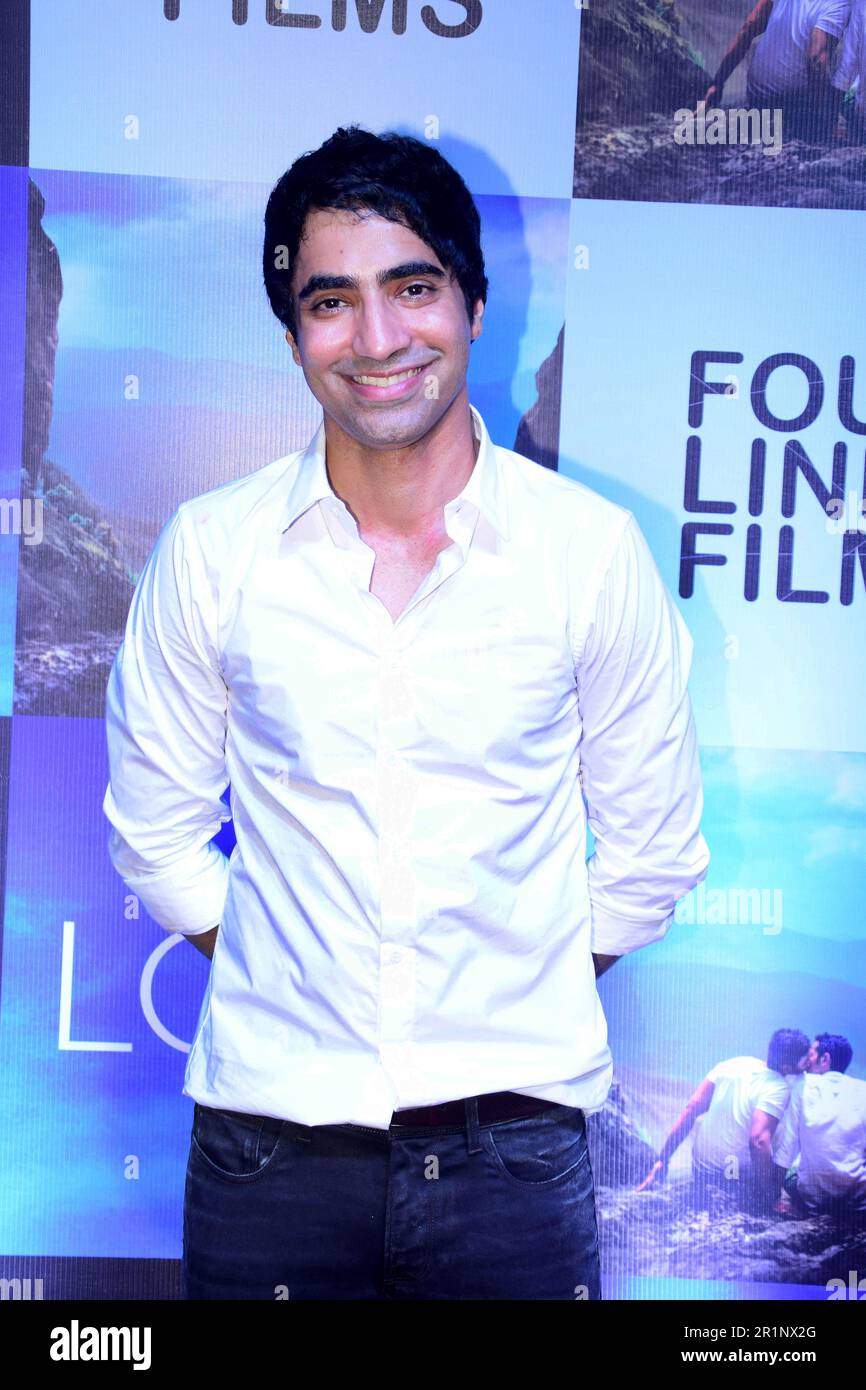Arfi Lamba, attore indiano, produttore, intrattenitore, filosofo, Umanista, lancio del film Loev, Mumbai, India, 3 maggio 2017 Foto Stock