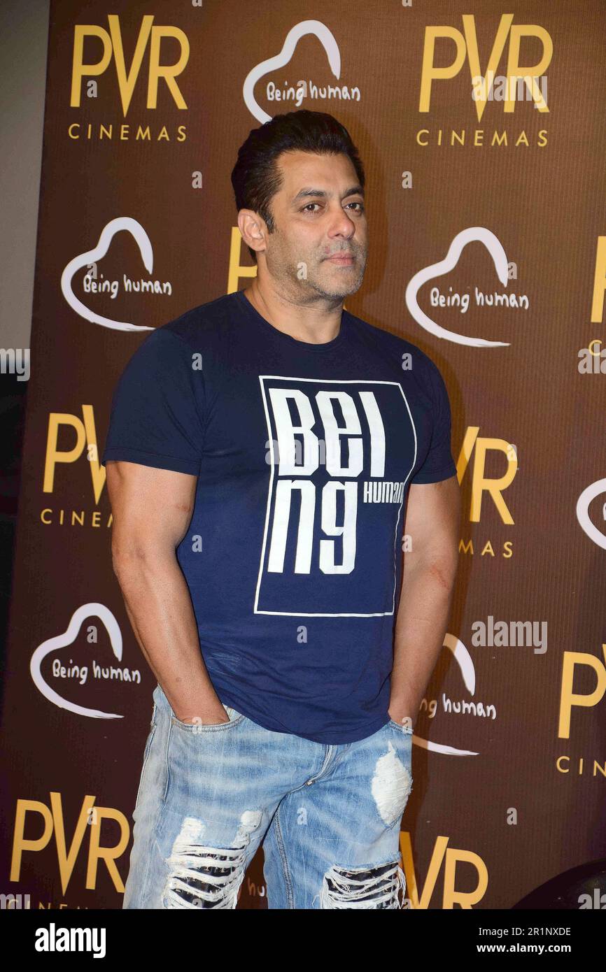 Salman Khan, Abdul Rashid Salman Khan, attore indiano, produttore di film, personalità televisiva, Being Human Foundation, PVR Cinemas, Mumbai, India, 23 giugno 2017 Foto Stock