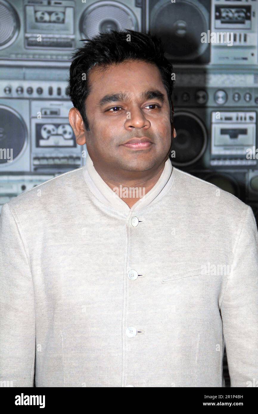 A R Rahman, Allah Rakha Rahman, compositore di musica indiana, produttore di dischi, cantante, Cantautore, musicista, promozione di film di mamma, Mumbai, India, 9 maggio 2017 Foto Stock