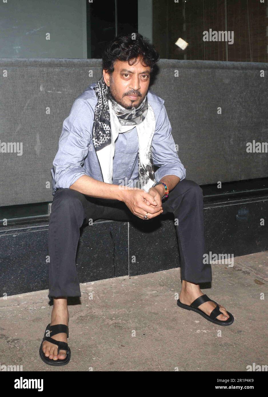 Irfan Khan, Irrfan Khan, attore indiano, Hindi Medium film screening, Mumbai, India, 15 maggio 2017 Foto Stock