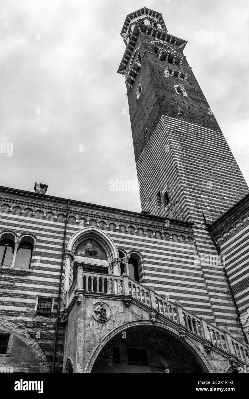 Il Palazzo medievale della ragione a Verona Foto Stock