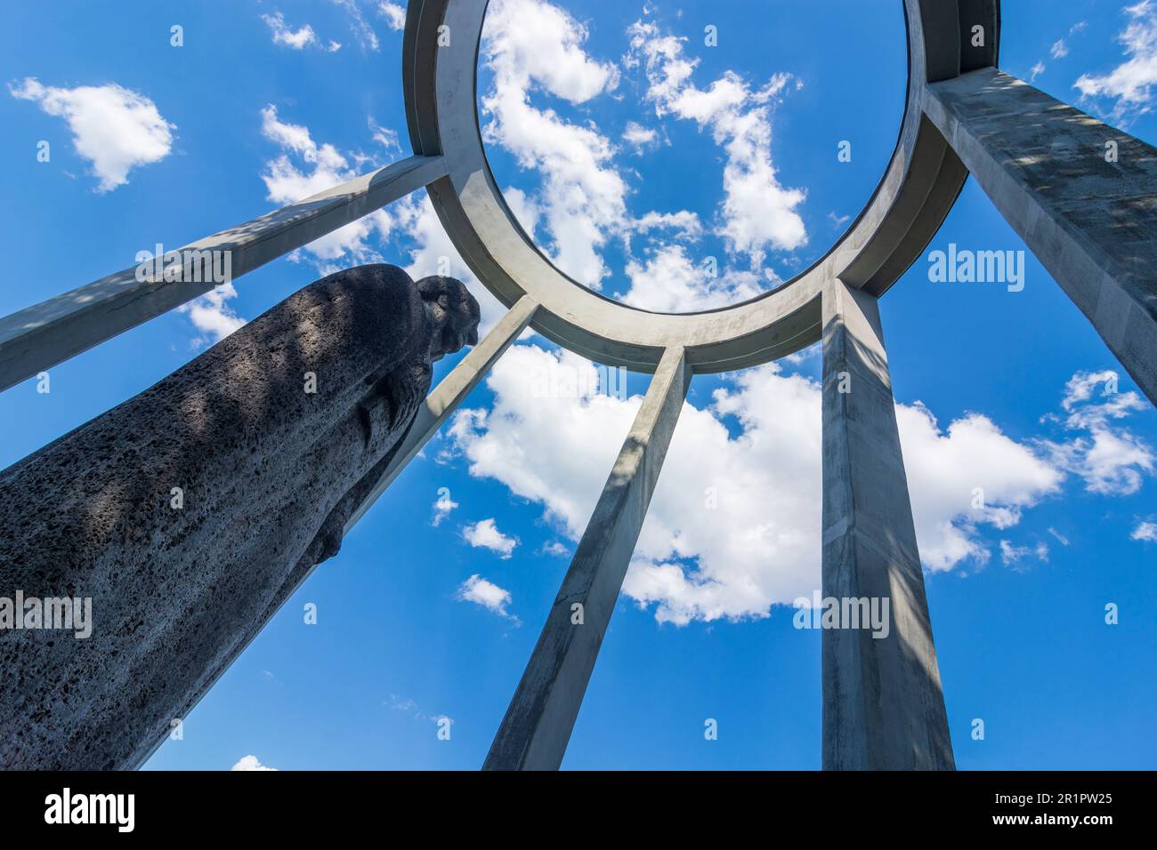 Nassau (Lahn), Freiherr vom Stein monumento a Lahntal, Renania-Palatinato, Germania Foto Stock