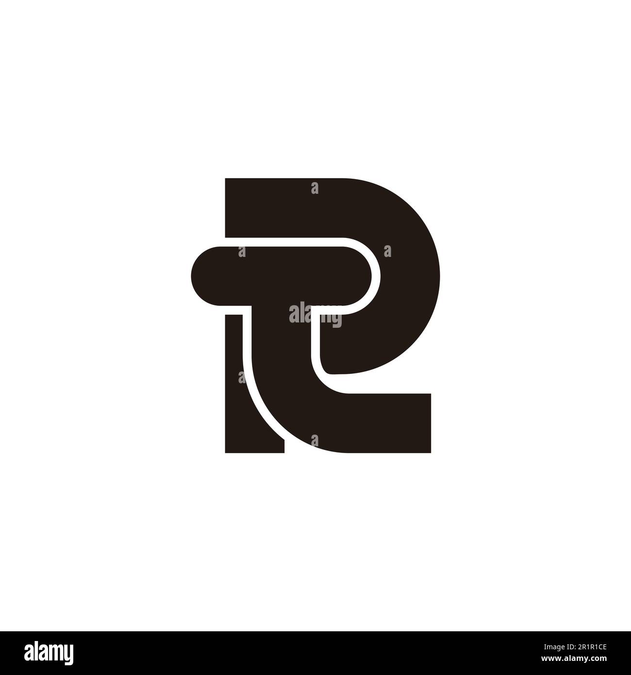 lettera rt semplice vettore di logo geometrico Illustrazione Vettoriale