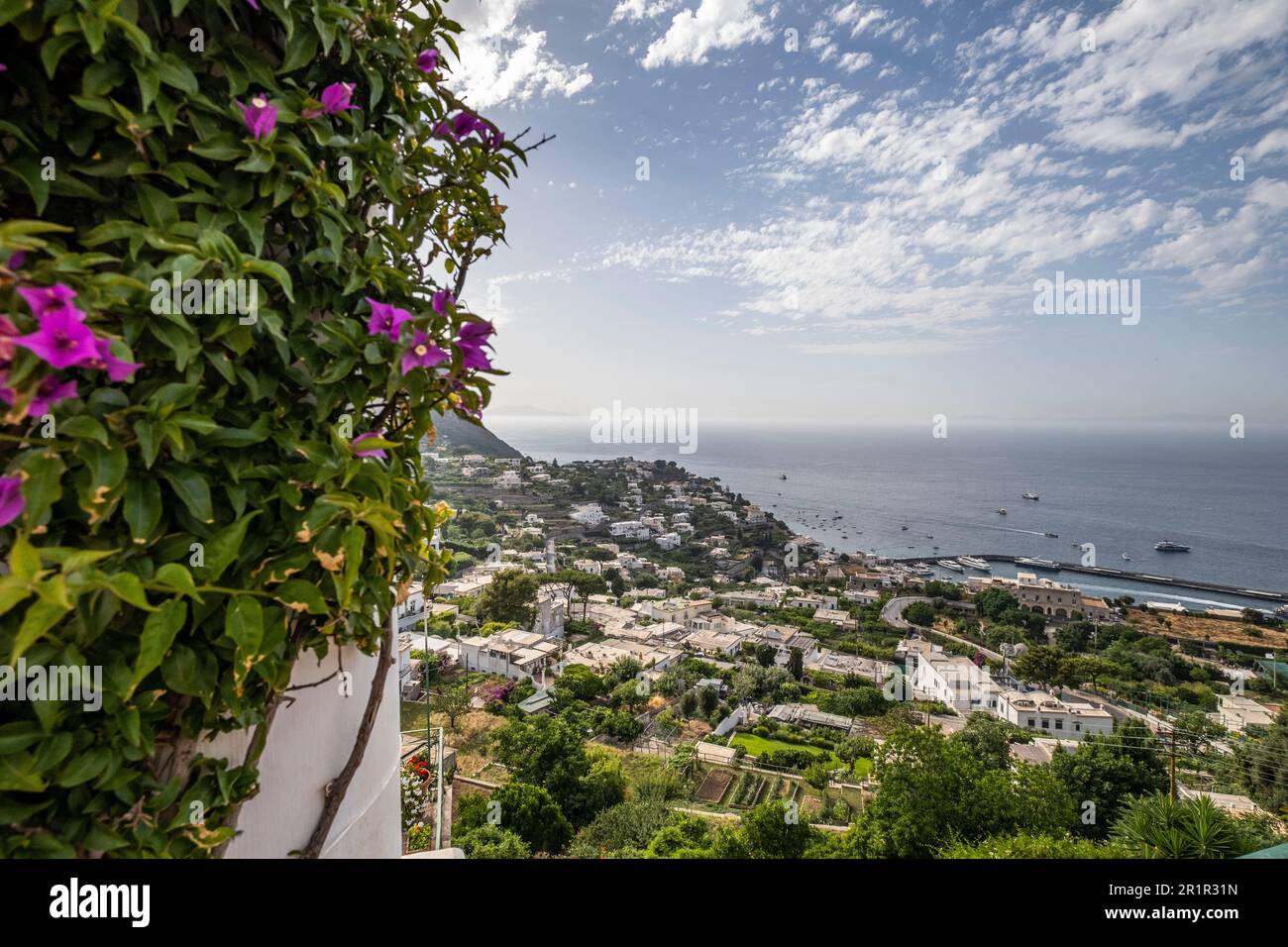 Vista di Marina Grande, Capri, Golfo di Napoli, Campania, Italia, Europa Foto Stock
