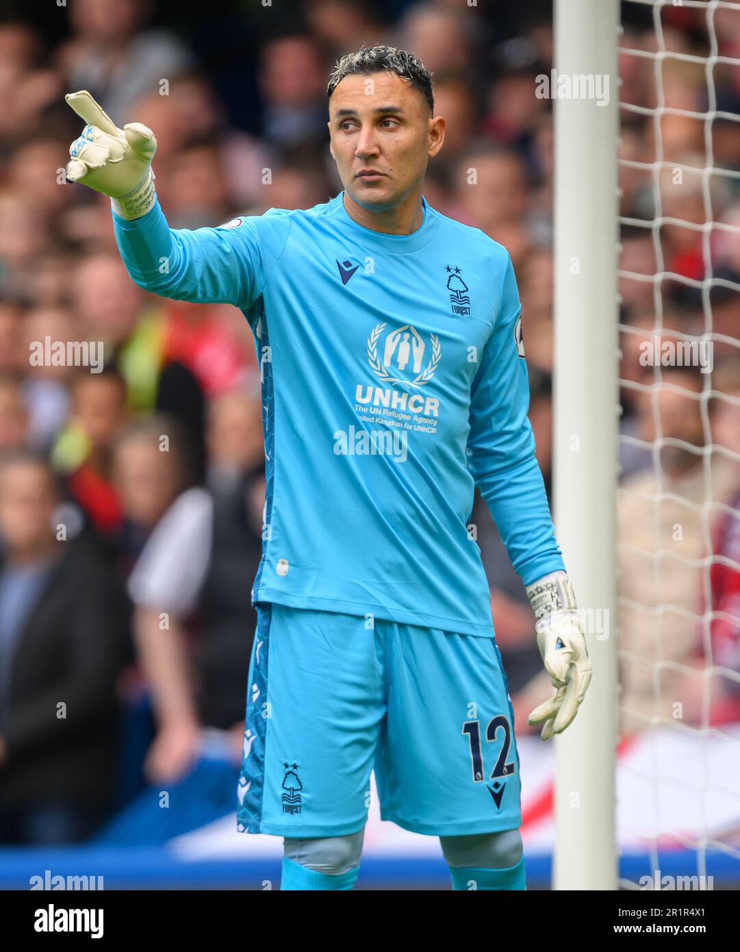 13 maggio 2023 - Chelsea contro Nottingham Forest - Premier League - Stamford Bridge. Keilor Navas, portiere della Foresta di Nottingham, durante la partita della Premier League a Stamford Bridge, Londra. Foto : Mark Pain / Alamy Live News Foto Stock