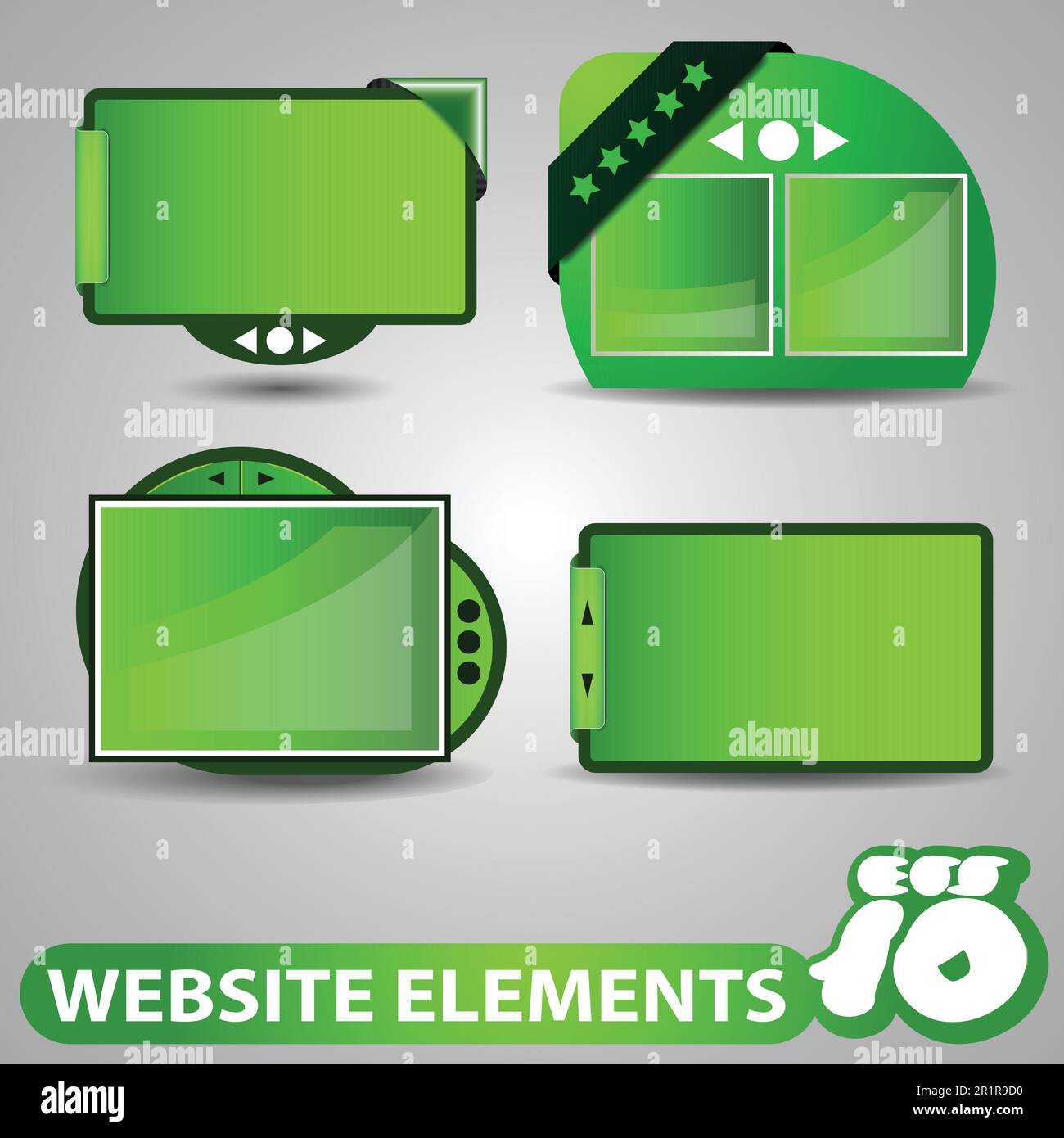 Cursori immagine - elementi di Web Design Illustrazione Vettoriale
