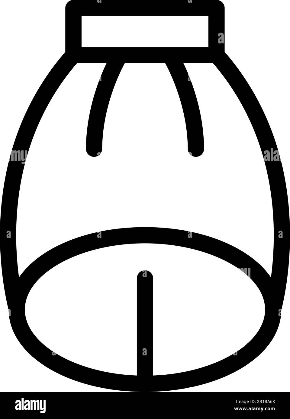 Vettore contorno icona gonna modello. Tessuto donna. Moda moderna Illustrazione Vettoriale