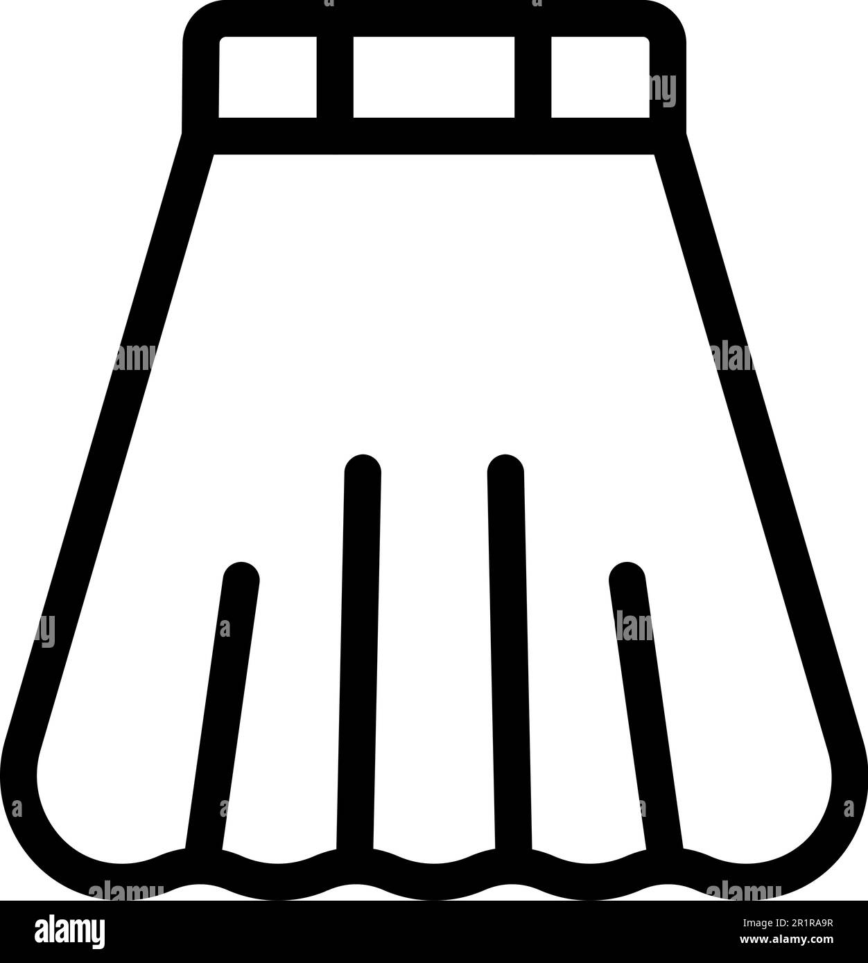 Icona di bordo d'arte vettore di contorno. Design in tessuto. Dettagli di usura Illustrazione Vettoriale