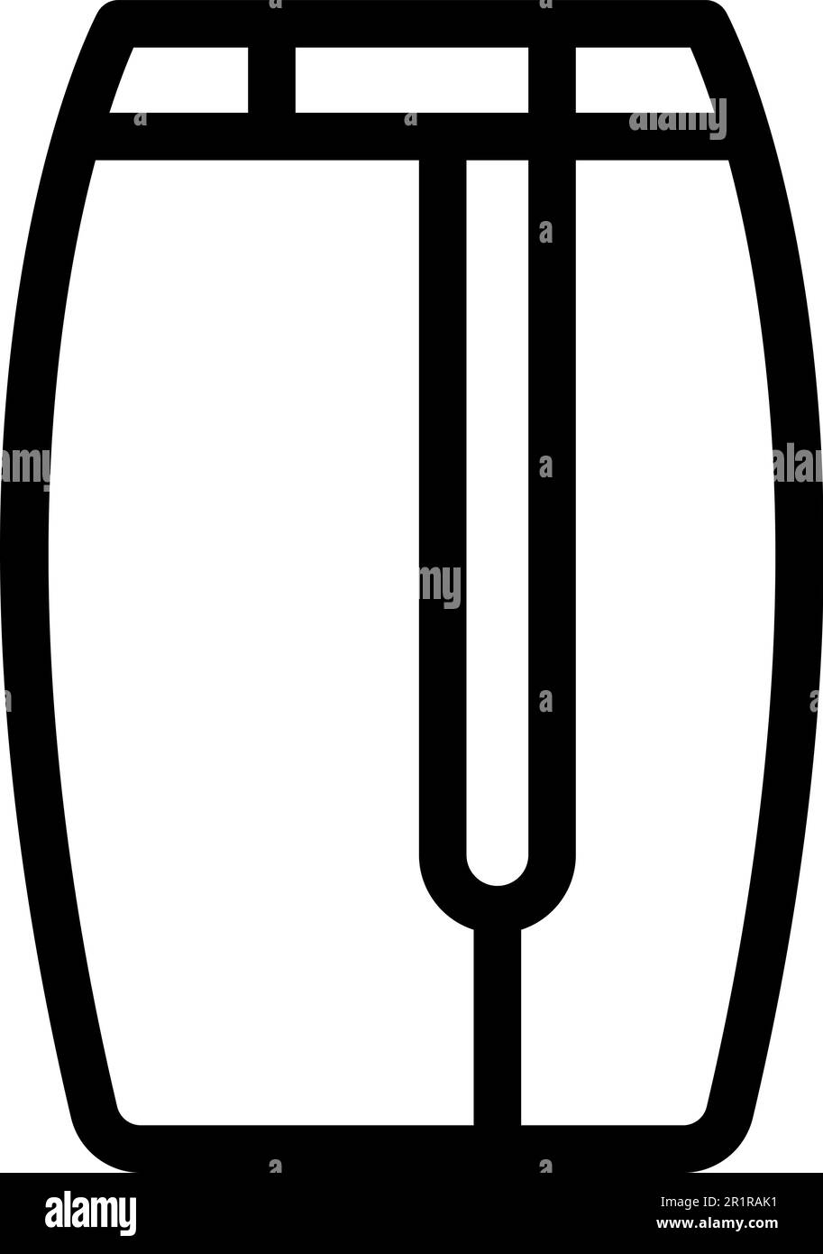 Vettore contorno icona gonna lunga. Stile donna. Collezione moderna Illustrazione Vettoriale