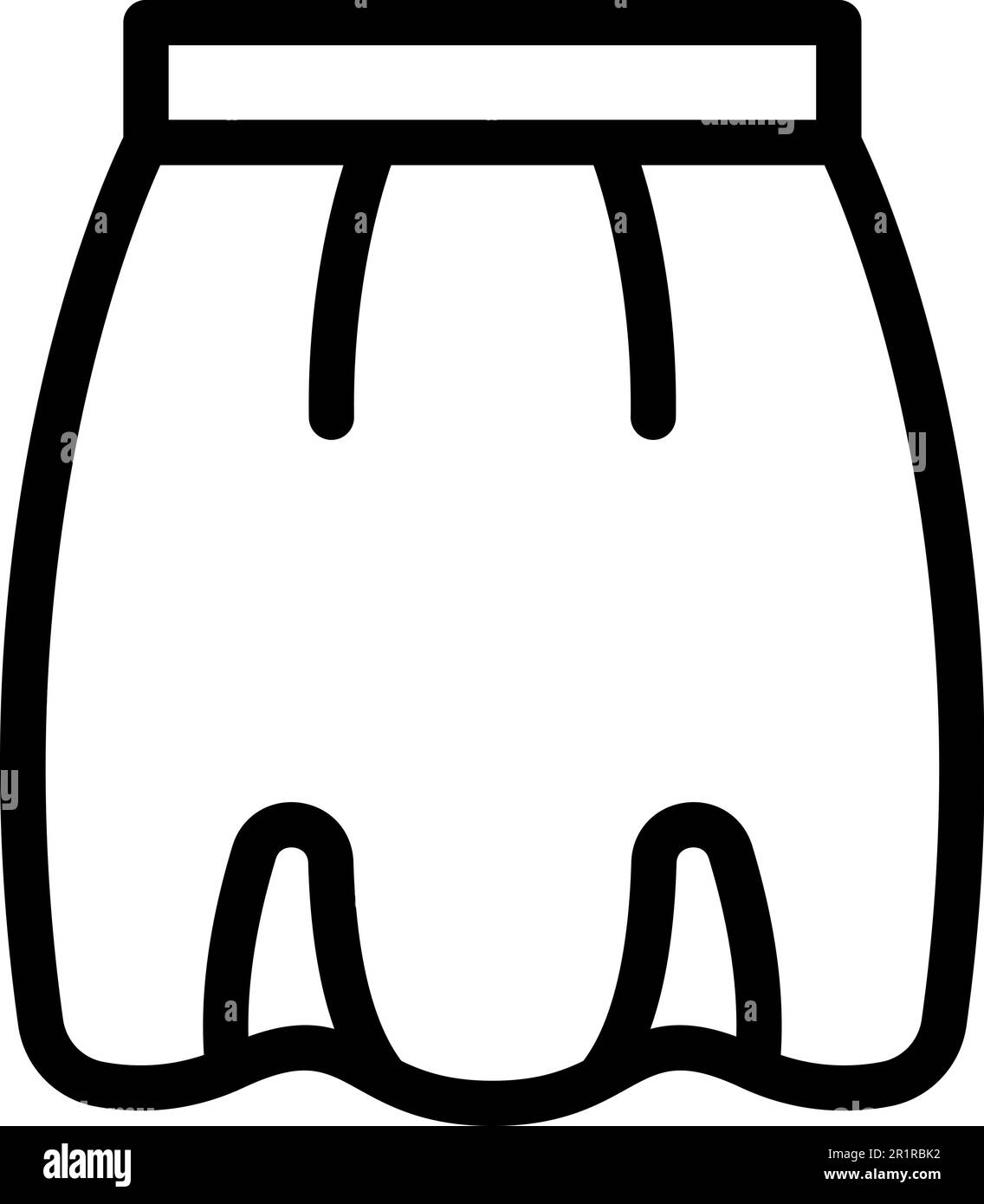 Gonna indumento icona contorno vettore. Design in tessuto. Stile di moda Illustrazione Vettoriale