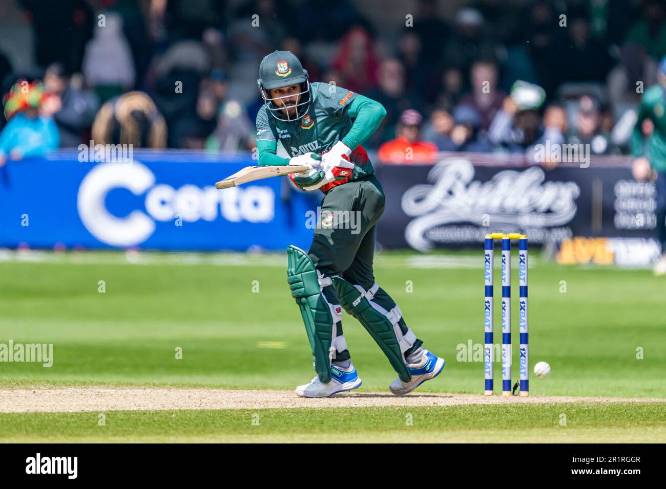 CHELMSFORD, REGNO UNITO. 14 maggio, 2023. Durante l'ICC Men's Cricket World Cup Super League - 3rd ODI Irlanda vs Bangladesh al campo da cricket della Cloud County domenica 14 maggio 2023 a CHELMSFORD INGHILTERRA. Credit: Taka Wu/Alamy Live News Foto Stock