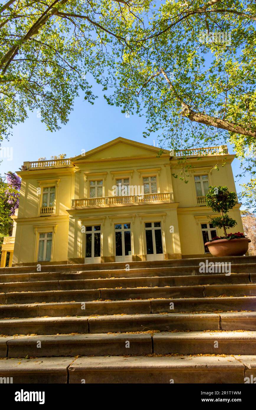 Casa in Jardin Botanico la Concepcion a Malaga Andalucia Spagna meridionale un giardino del 19th ° secolo realizzato da Amalia Livermore e Jorge Loring Oyarzabal. Foto Stock