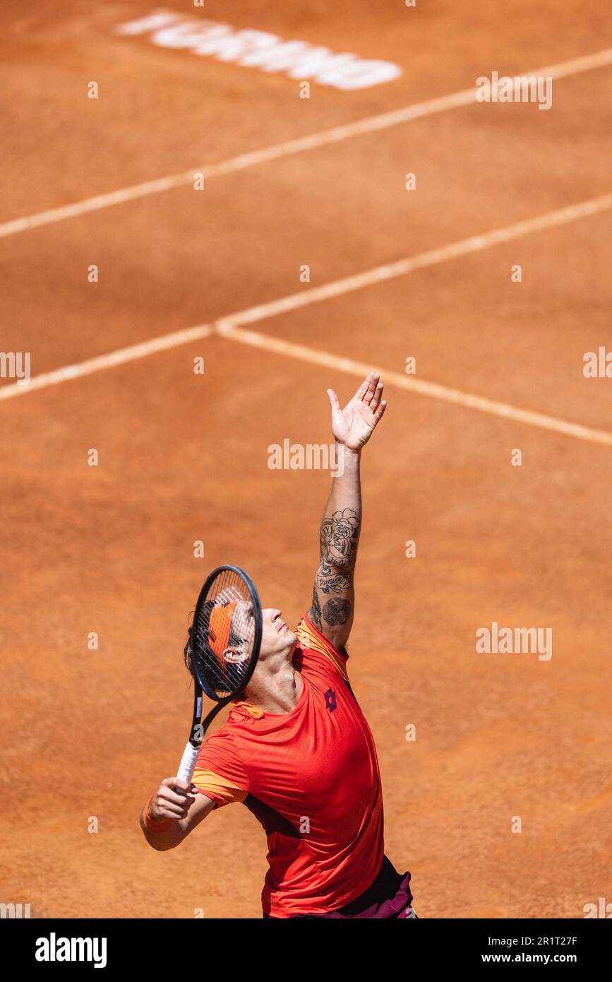 TURIM, tu - 15.05.2023: PIEMONTE OPEN ATP CHALLENGER 175 - Tennis - ATP Challenger Tour - Piemonte Open - Nerman Fatic (BIH) X Ugo Carabelli (ARG) valido per la prima fase del torneo, che si svolge al Circolo della Stampa - Sporting, a Torino-ITA, questo Lunedì (15). Nella foto Camilo Ugo Carabelli (Photo: Luca Castro/Fotoarena) Foto Stock