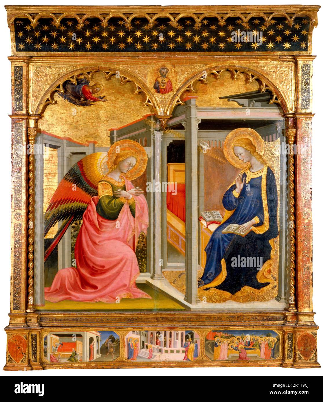 L'Annunciazione di Stefano d'Antonio di Vanni (1405-1483), tempera e foglia d'oro su pannello, 1430 Foto Stock