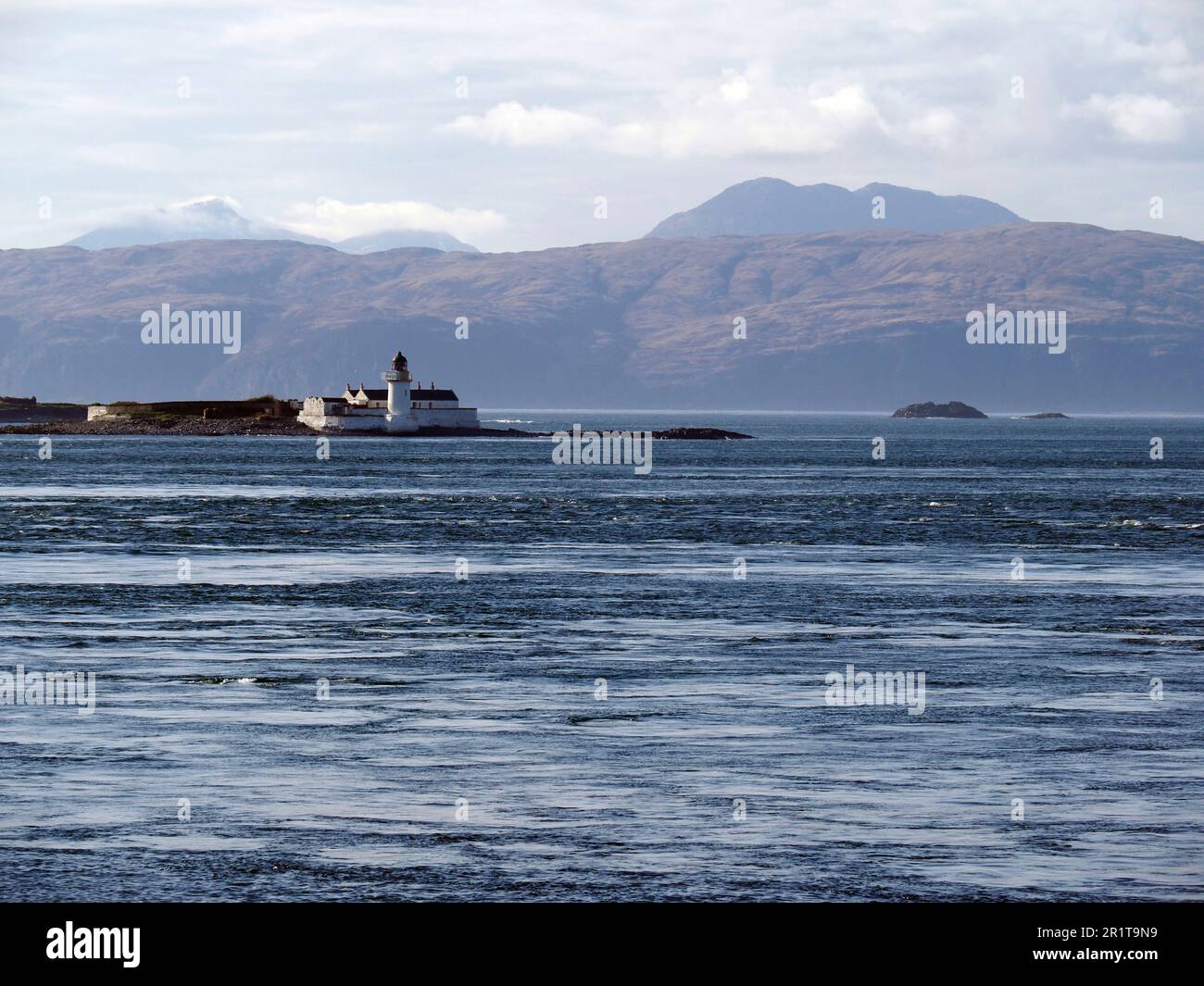 Faro, Fladda, Slate Island, Scozia Foto Stock