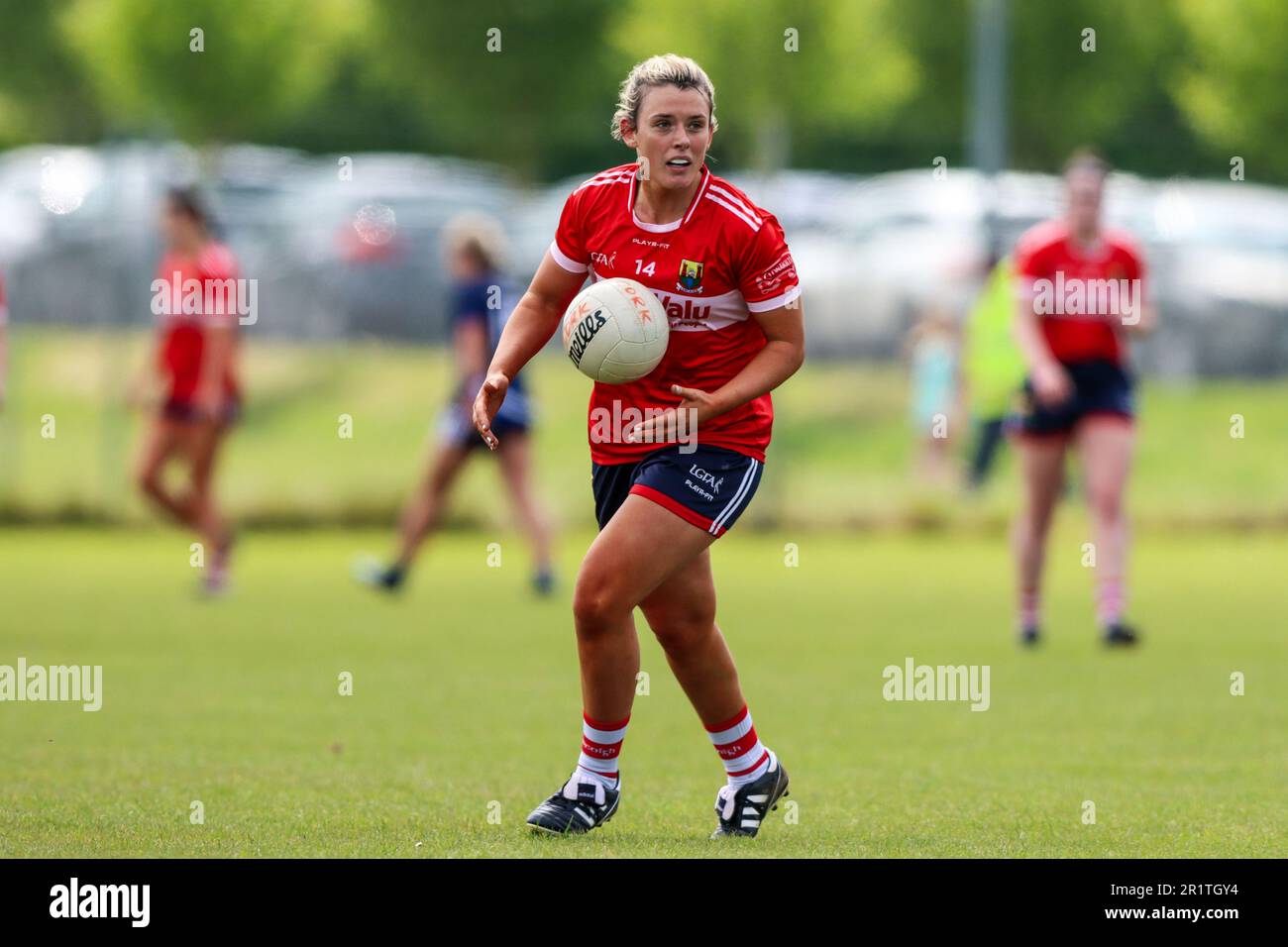 14th maggio 2023, Clonakilty, Irlanda - Munster LGFA Senior Championship Round 3: Cork 2-10 - Waterford 0-04 Foto Stock